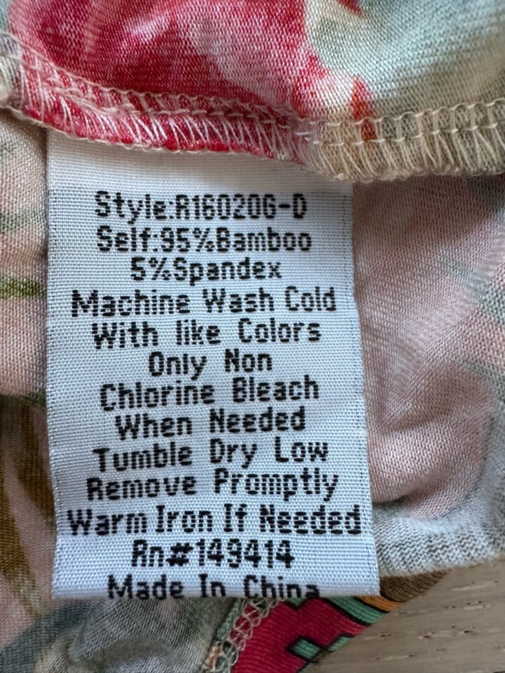 Johnny Was Floral Top, S Multicolor Bamboo Blouse - Picture 3 of 5